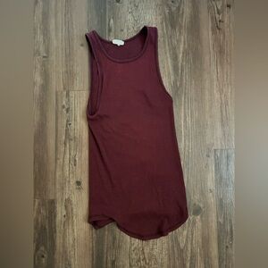 Free People Women's racer back Burgundy Top X-small